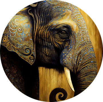 Een dromende Olifant in goud van Whale & Sons