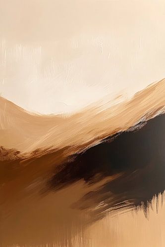 Abstract landschap met warme tinten