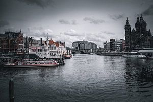Traditional houses and bridges of Amsterdam