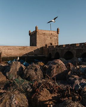 Visnetten in de haven van Essaouira van Visuals by Justin