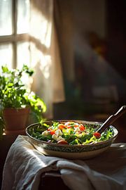 Fresh salad in the morning light - naturalness by Poster Art Shop
