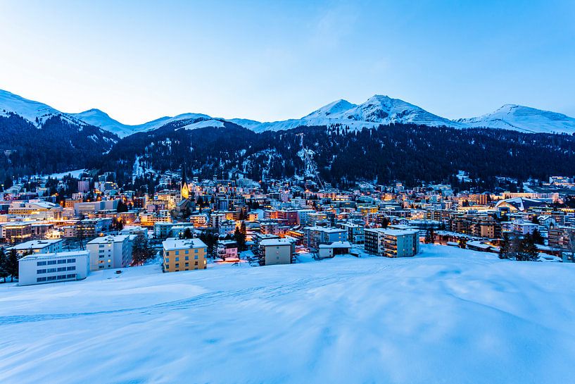Davos in Zwitserland van Werner Dieterich