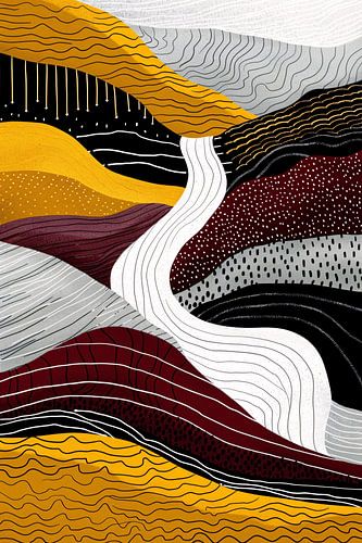 Abstracte digitale kunst van waterval