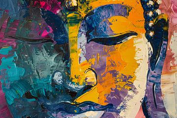 Explosie van Kleur en Dynamiek in Abstracte Kunst van Art & Soul Creations