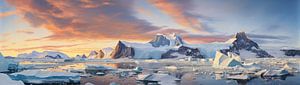 Schilderij Antarctica van Abstract Schilderij