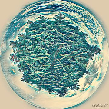 Planeet van de bossen (Digitale Kunst) van Christian Mueller