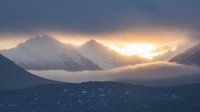Zonsopgang in Anchorage, Alaska