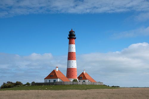 Vuurtoren Westerhever, Noord-Friesland, Duitsland