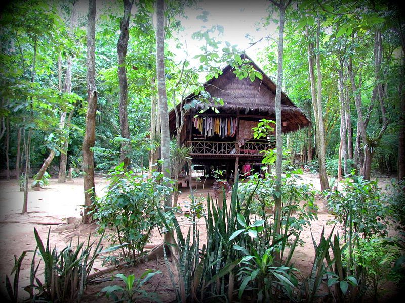 Thuisje in de jungle in Thailand von Kim van de Wouw