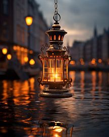 In the city at night
