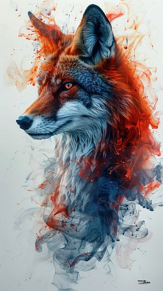 alcohol ink - fox by Gelissen Artworks