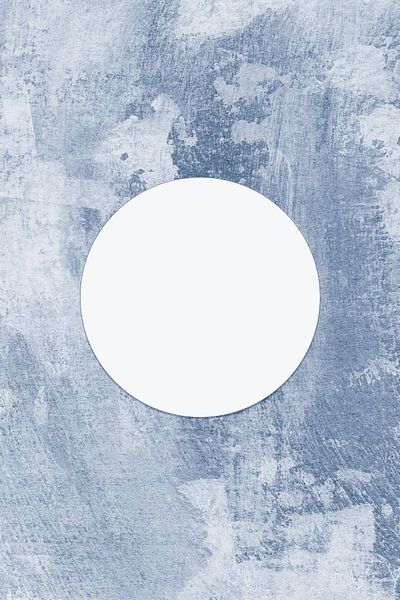 Ikigai. Art zen abstrait et minimaliste. Style Japandi en bleu X par Dina Dankers