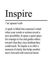 Inspire Definition – White von WordsThatInspire