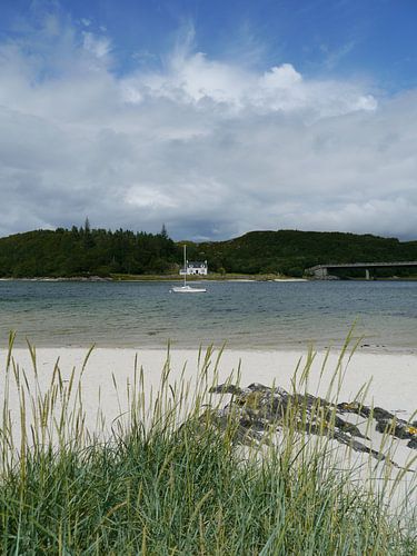 Idyllisch strand Schotland