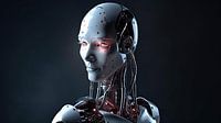 Robot | rood | licht van Eva Lee thumbnail