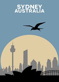 Sydney Australia City Silhouette by Art Kingdom