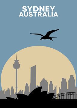 Sydney Australien Stadt Silhouette von Art Kingdom