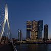 Erasmusbrug & De Rotterdam van Eddie Meijer
