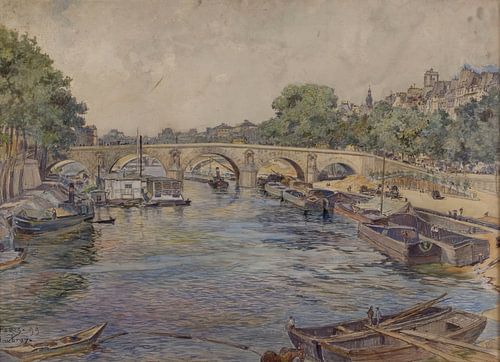 Frederic Houbron - La Seine au pont-Marie, en 1899. 1er arrondissement (1899)