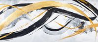 Dynamic lines in black and gold by Poster Art Shop thumbnail