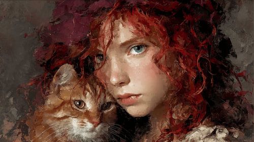 Noletta | An Expressive Portrait of the Unconditional Bond Between Child and Cat by KRAB