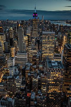 New York depuis le sommet du rocher (5) sur Albert Mendelewski