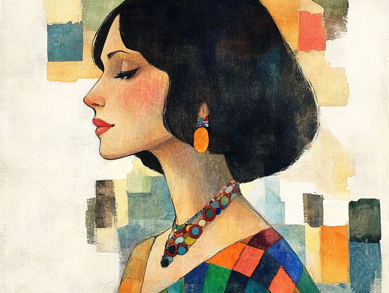 Women's profile by Eye catching paintings