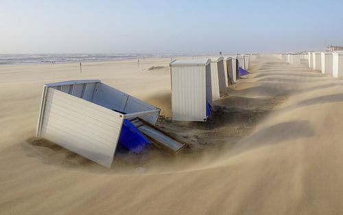 Tempête sur la plage de Katwijk