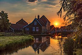 Sonnenaufgang in De Zaanse Schans, die Niederlande