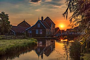 Sonnenaufgang in De Zaanse Schans, die Niederlande