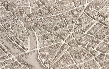 Een gedetaillieerde kaart van Parijs uit 1734 van Nederlands Erfgoed