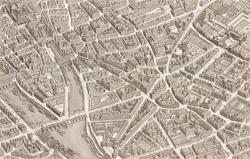 Un plan détaillé de Paris datant de 1734