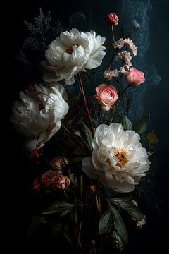 Stilleven met Pioenrozen en Rozen no.10 van Studio BB