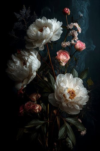 Stilleven met Pioenrozen en Rozen no.10