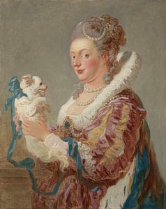 Eine Frau mit Hund, Jean-Honoré Fragonard