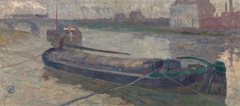 Ansicht der Stropbrug in Gent, Gustave De Smet, 1906 von Atelier Liesjes