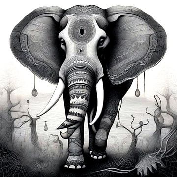 Indian elephant by Quinta Mandala
