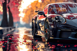 Ein schwarzer Porsche 911 GT3