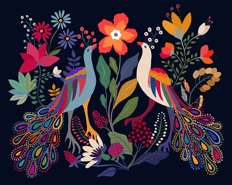 Peacocks by Cats & Dotz