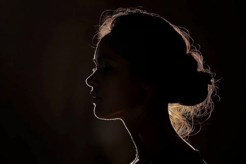 Silhouet van een vrouw