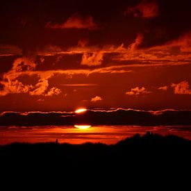 Zonsondergang op Terschelling van Debora van Tilborg