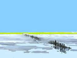 Landschap-Zout zeewater.
