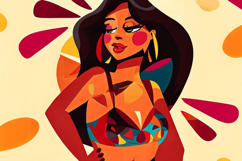 abstract digital portrait woman by Egon Zitter
