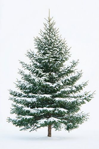 Besneeuwde kerstboom