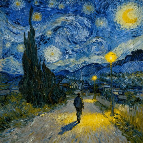 Promenade dans la nuit étoilée