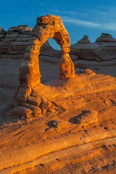 Vue magnifique de l'Arche Délicat dans le Parc National d'Arches, Utah, Etats-Unis. sur Nature in Stock