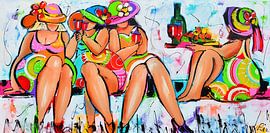 Sit on a bank by Vrolijk Schilderij