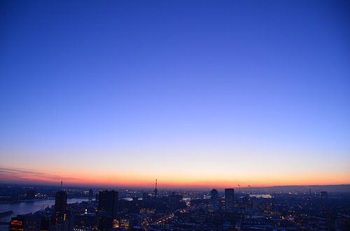 Rotterdam and the Maas river at your feet