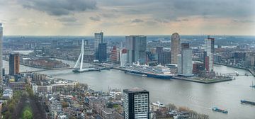 Skyline Kop van Zuid, Rotterdam van Johan Landman