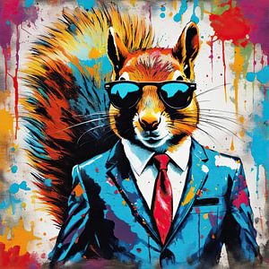 Pop Art Squirrelr 01.97 sur Blikvanger Schilderijen